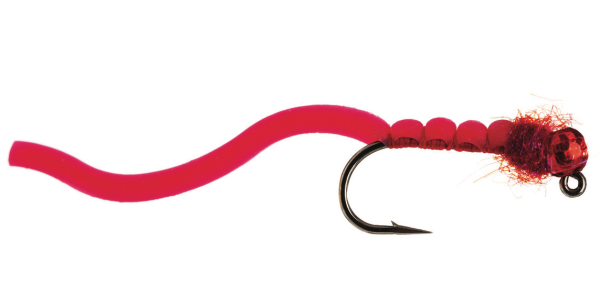 Squirmy Wormie Jig Fly Red Squirmy Wormie Jig Fly Red